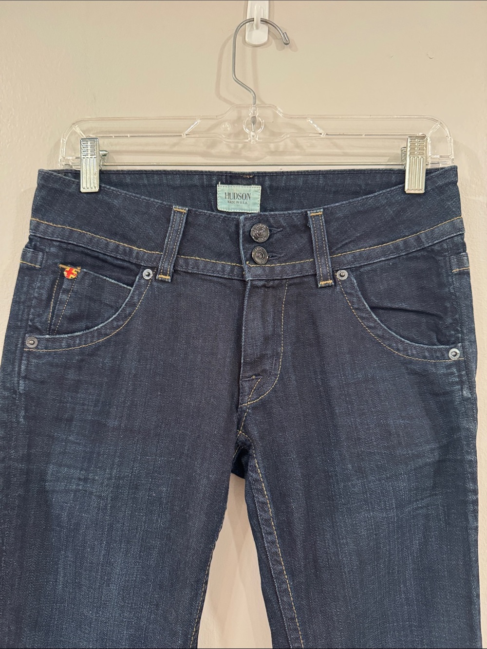 Hudson Womens Classic Bootcut mid rise dark wash denim jeans - Picture 2 of 6
